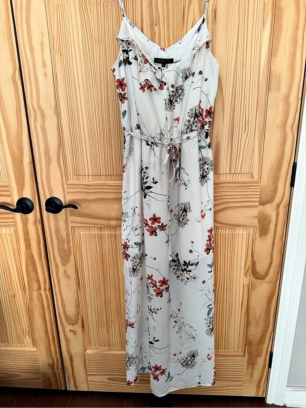 Dynamite Floral Maxi Dress White & Red